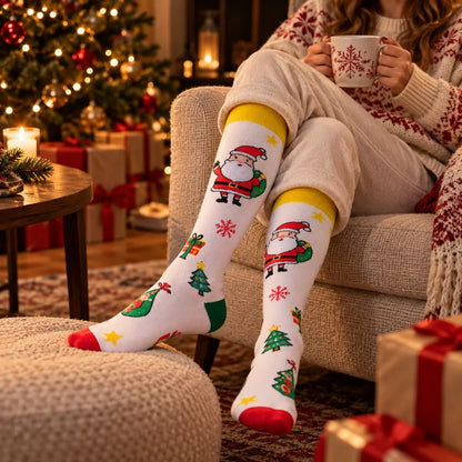ErgiloJoyful- Stödstrumpor med julmotiv
