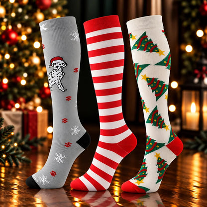 ErgiloJoyful- Stödstrumpor med julmotiv