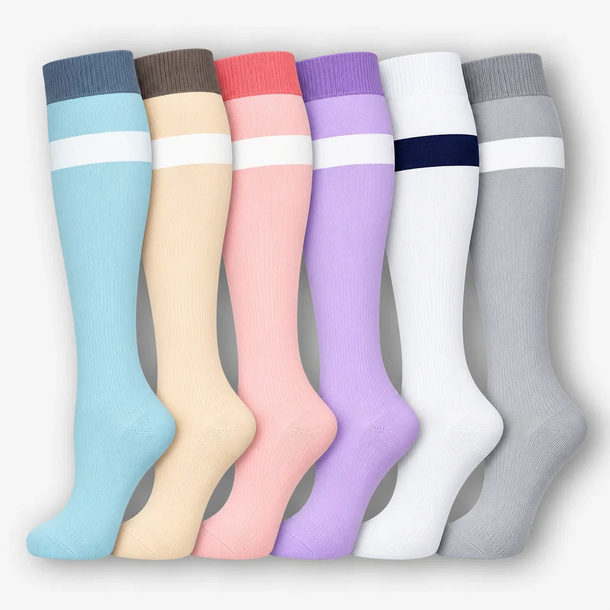 ErgiloColor - Glädjefyllt 6-pack stödstrumpor
