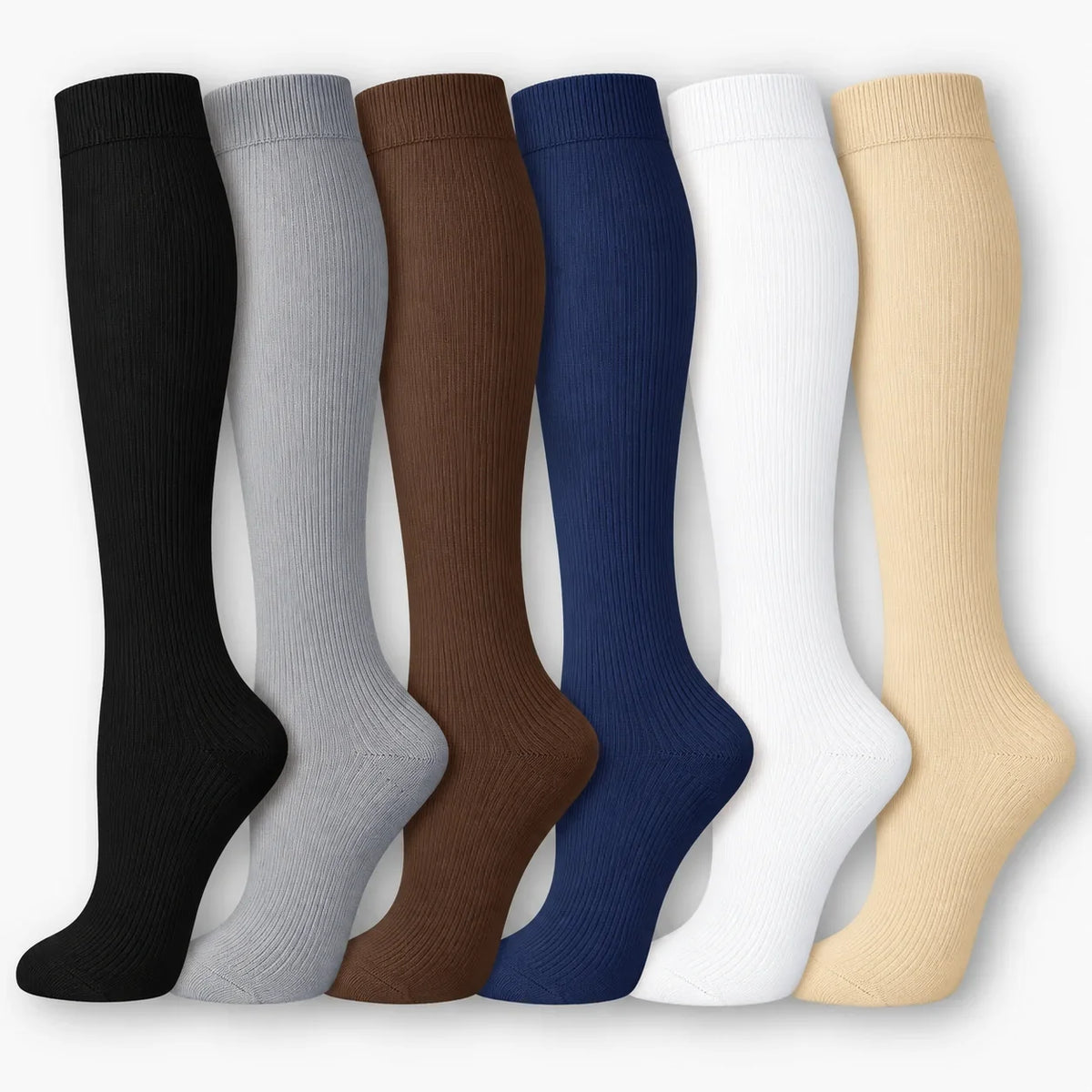 ErgiloColor - Glädjefyllt 6-pack stödstrumpor