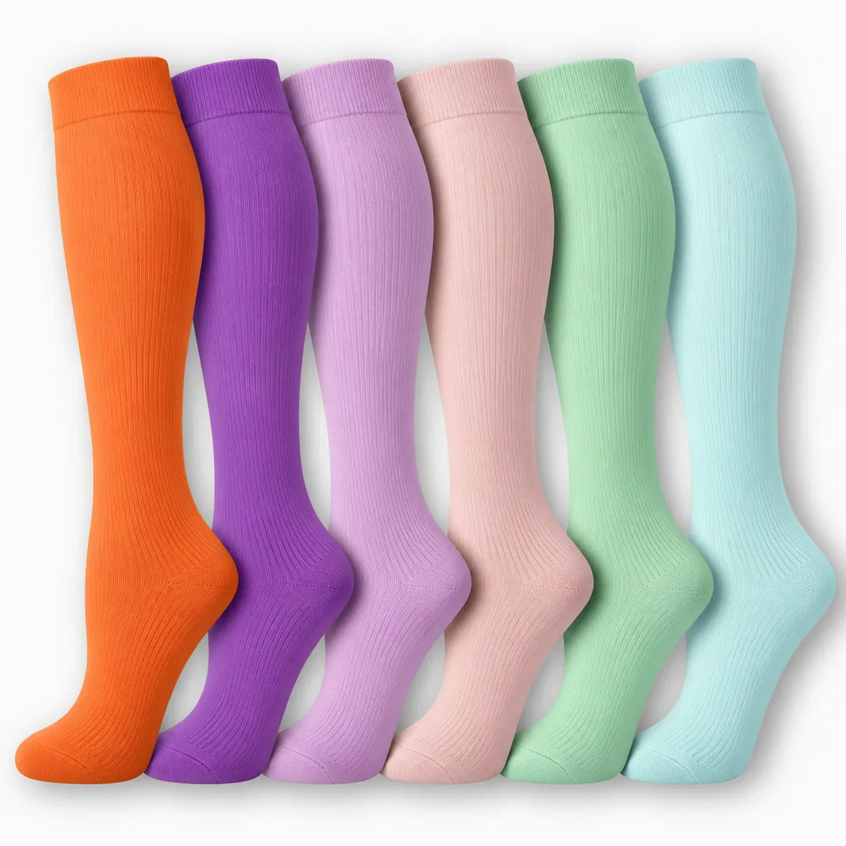 ErgiloColor - Glädjefyllt 6-pack stödstrumpor
