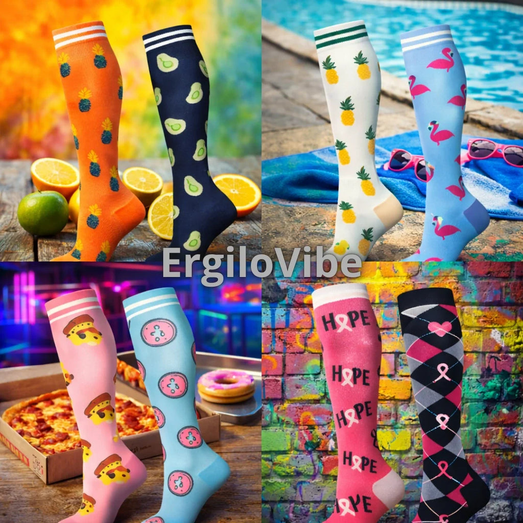 ErgiloVibe - 2-pack stödstrumpor